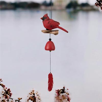 Cardinal Bird Wind Chime, Cardinal Gifts For Glory Mother's Love Gift, Bird Bell Chimes For Garden Backyard Church
