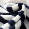 Men's Striped Pure Wool Round Neck Casual Thick Knit Sweater for Autumn & Winter
