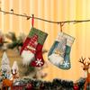 4 Pcs Lovely Christmas Hanging Socks Christmas Stockings Candy Gift Bag Christmas Decorations For Home Office Party