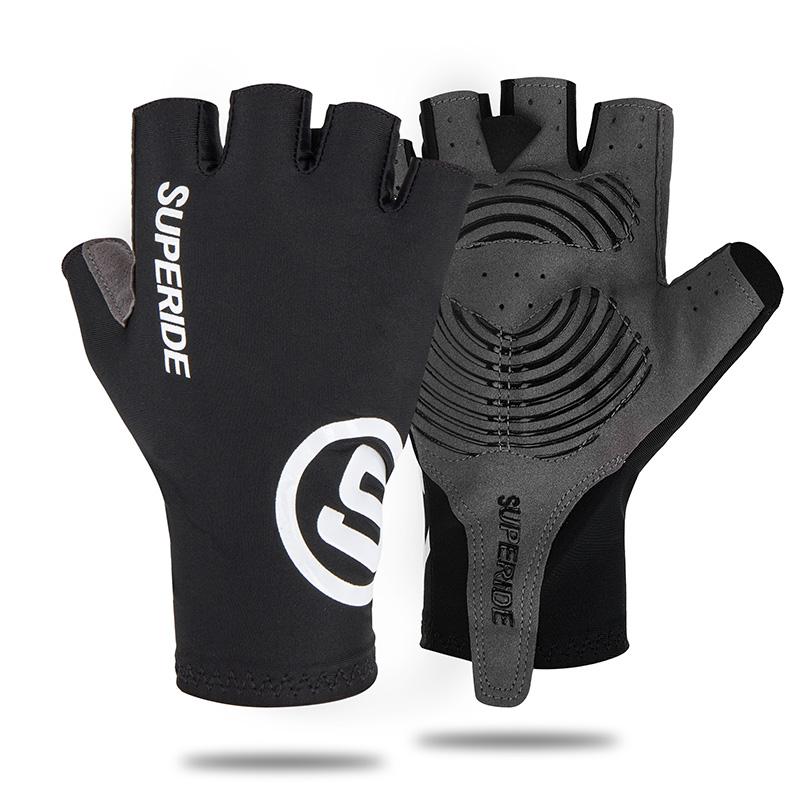 Mănuși de ciclism pentru bărbați și femei, cu jumătate de deget, pentru echitație, sport, anti-transpirație, mănuși de biciclete rutiere, căptușite, rezistente la șocuri, MTB, pentru biciclete