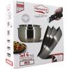 Batterie de cuisine - Induction - MENASTYL - 7930018 - Inox - 6 pieces - Poignée amovible - Gris