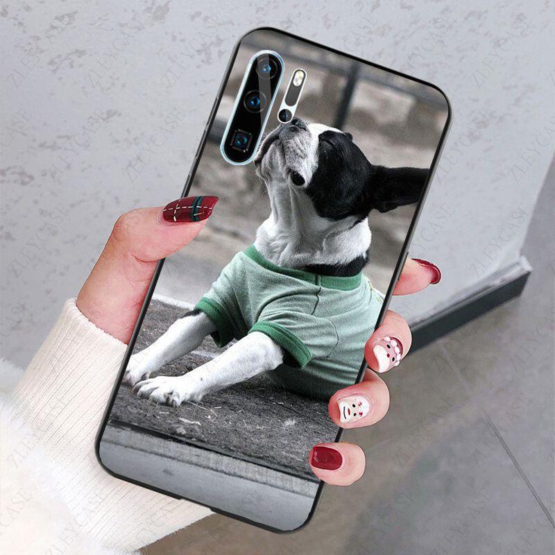 

Чехол для телефона с изображением собаки породы бостонский терьер для мобильных телефонов huawei p30lite p30pro p20lite p40lite p10plus psmart mate20lite p40pro Mate 20Lite