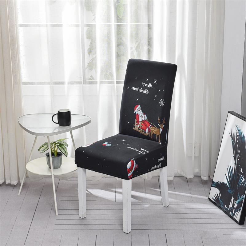 Christmas Decoration Stretch Covers Chair Cover For Dining Room Office Banquet Chair Protector Elastic Material Armchair Cover
