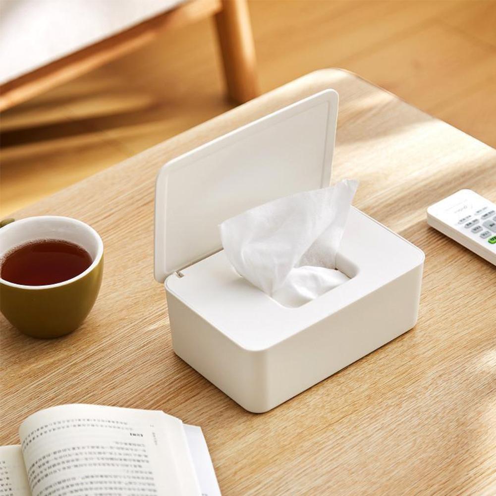 NEW Wet Tissue Box Dustproof Wipes Dispenser Portable Tissue Box Storage Box With Lid For Car Home Office Desktop Organizer