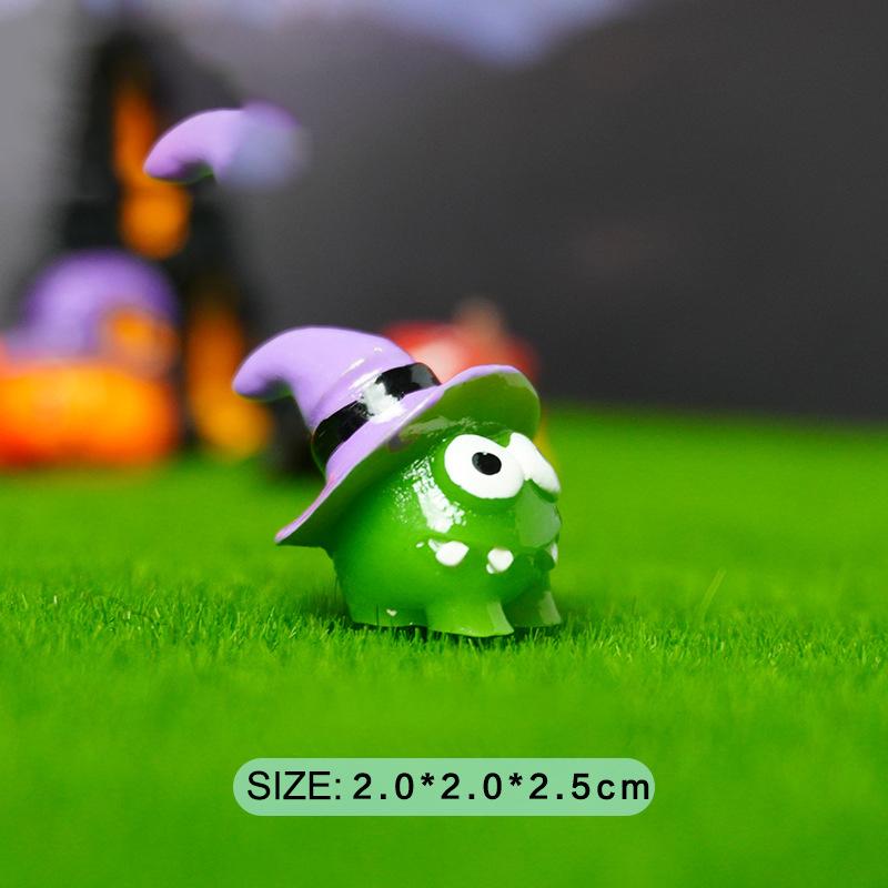Creative Halloween Pumpkin Ghost Bat Ornaments Micro Landscape Miniature Figurines DIY Home Desktop Decoration Children Gifts