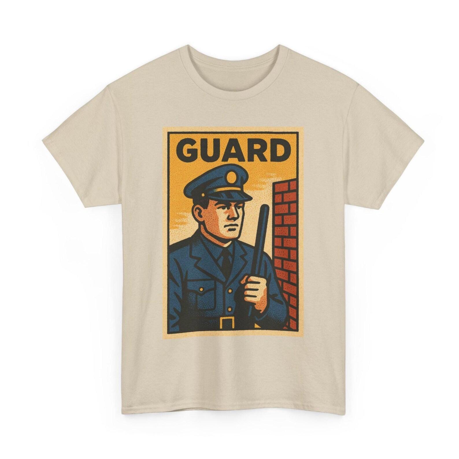 Guard T-Shirt: Unisex Retro Comic Security Life Tee XL