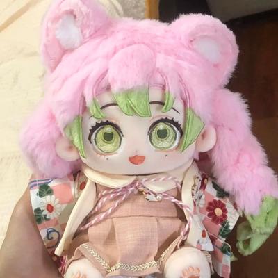 20cm Plüsch Anime Kimetsu No Yaiba Demon Slayer Mitsuri Kanroji Figur Plüsch Anzieh Baumwollpuppe Cosplay Spielzeug für Kinder Geschenke