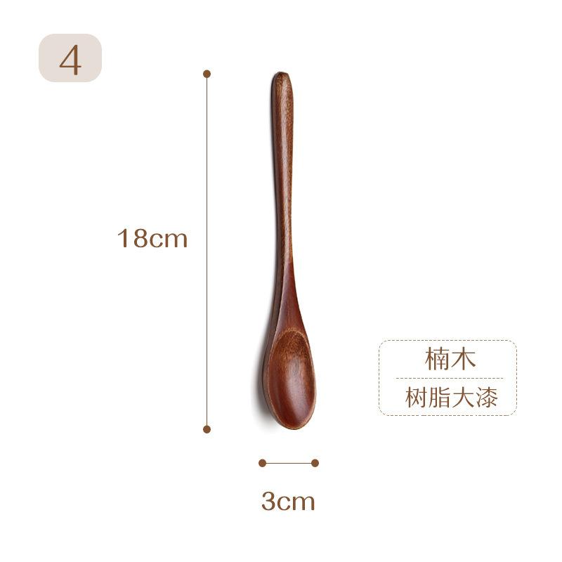 Natural Wood Spoon Bamboo Cooking Utensil Coffee Kitchen Teaspoon Tableware Accessories Spoon Teaspoons for Tea Stirring Spoon