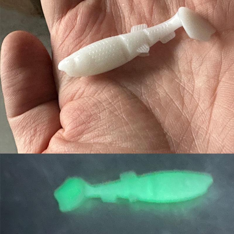 T-Tail Duckfoot Micro Stuff Root Fishing Bionic Soft Bait 1G 40Mm/1.8G 50Mm Lure Road Runner Soft Worm Mandarin Fish