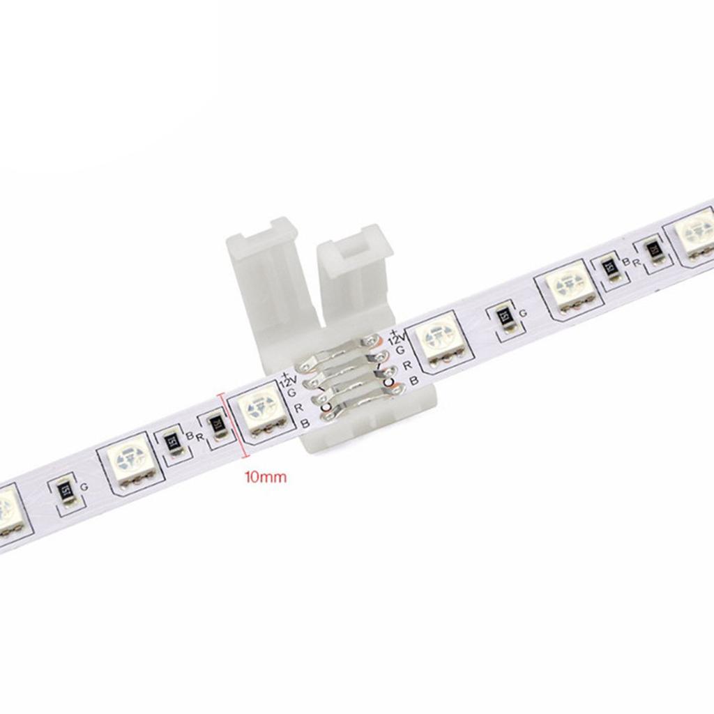 30 Stück 4-Pin RGB LED-Streifenverbinder Lötloser Adapter für T/L-förmige LED-Verbinder für 5050 mehrfarbige LED-Streifen L