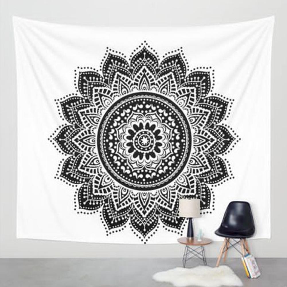Indian Mandala Tapestry Wall Hanging Lotus Flower Bohemian Square Table Cover Home Decoration