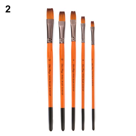 5Pcs Artist Nylon Hair Paint Brushes Acrylic Watercolor Oil Painting Pen