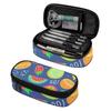 Pencil Case Multi Compartment Smooth Zipper Durable 300D Polyester with Mesh Pocket Removable Divider and Pen Slots for Boys Girls
