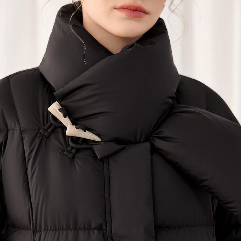 Stylish Women's Scarf Collar 90% Down Winter Jacket