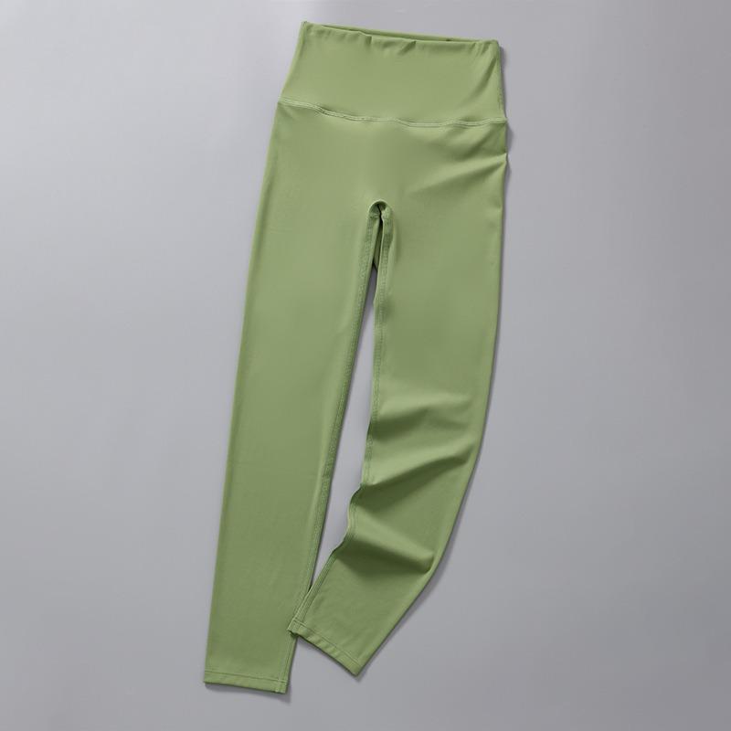 Seamless Solid Casual Slim Fit Yoga Leggings Pants Women High Waist Sports Tight Yoga Pants Women Push Up Running Training Fitness Legging Pants 25579