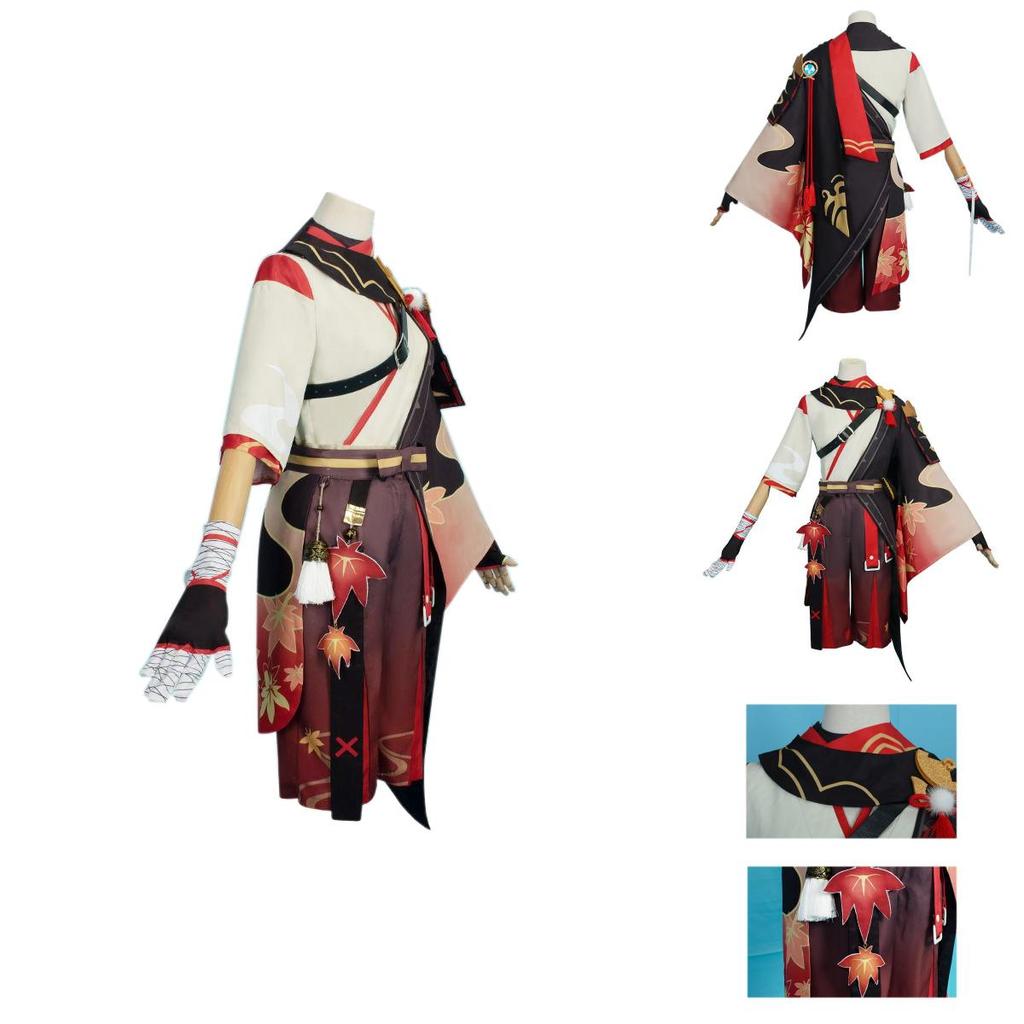 Kaedehara Cosplay Kazuha Costume Suit Set Genshin Impact Game Party Halloween