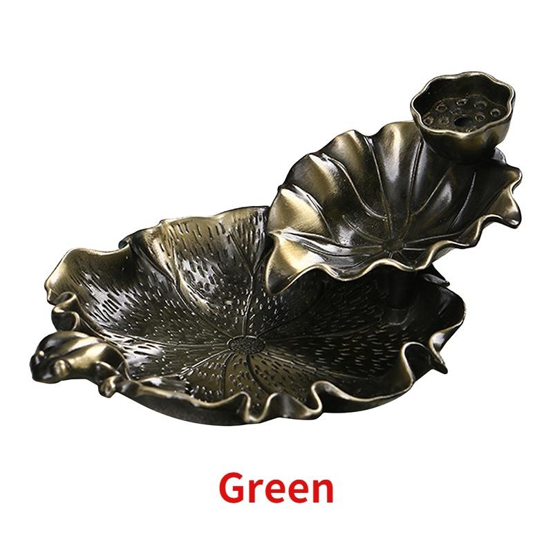 Leaf Tower Incense Ceramic Burner Fragrance Holder Backflow Censer Creative Aromatherapy Smoke Reflux Incense Stick Incense