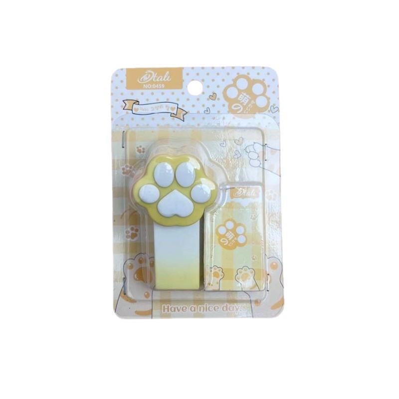 Gradient Cat Paw Mini Stapler Set - Cute, Portable Handheld Stapler for Students and Office Use