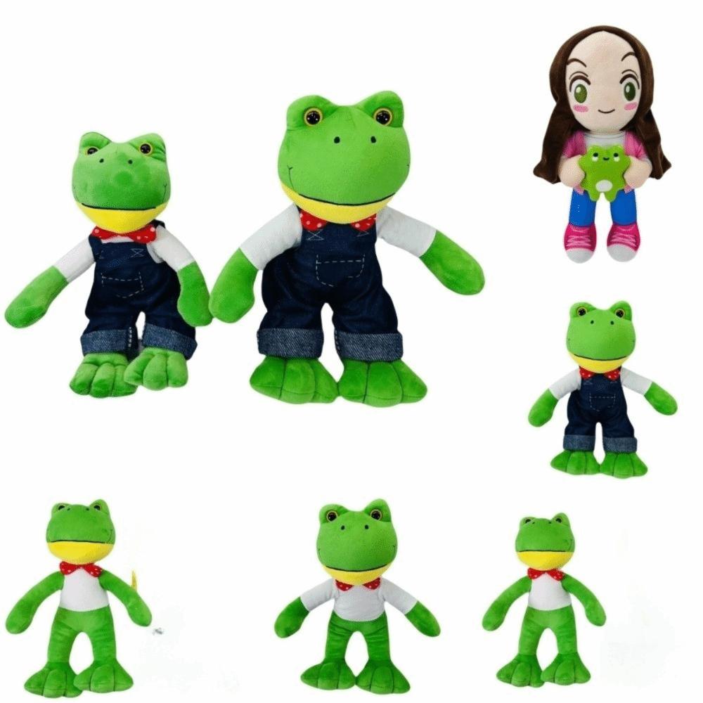 New Magic Expression Plush Doll Cartoon Girl 25cm Stuffed Animal Doll Soft Long Leg Frog Gift