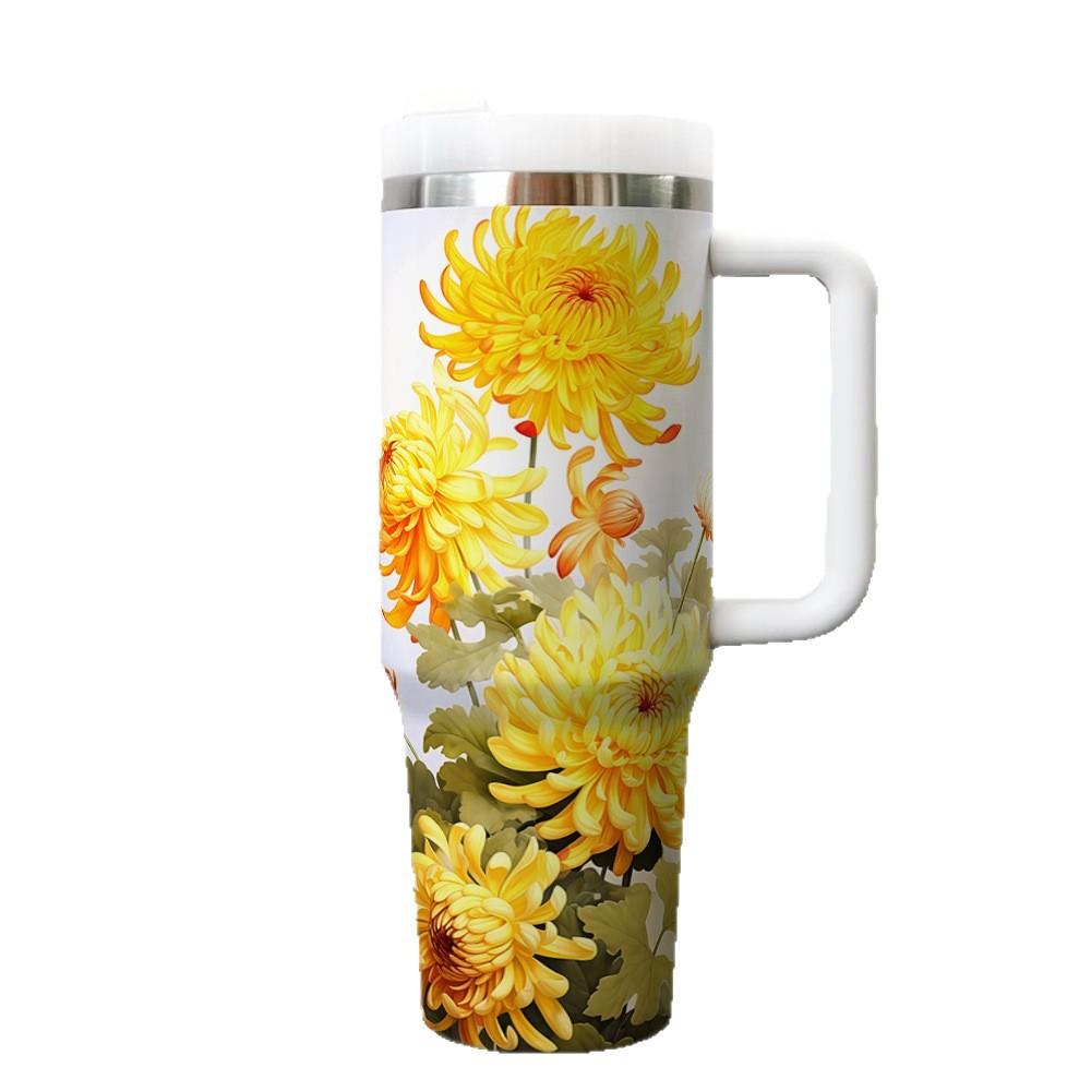 Flower Tumbler 40oz Ice Cup Large Capacity Car Cup Beer Cup