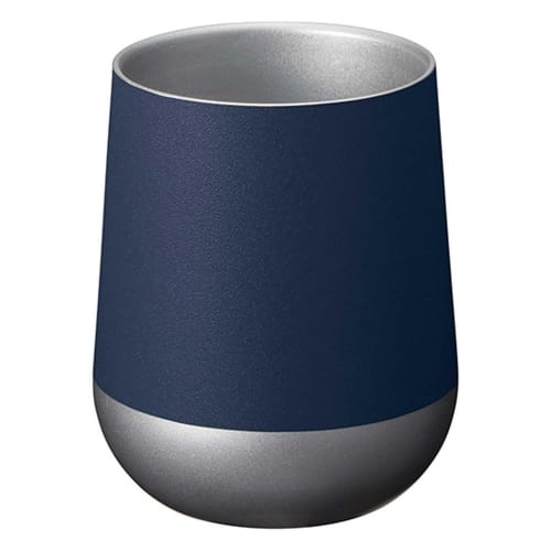 Gowell Zalatto Tumbler, Round, Vacuum Insulated, Stainless Steel, Thermos, Cold/Hot, Double-Walled, 310ml, Navy (Men's Stylish Matte Series) TS-1409-0