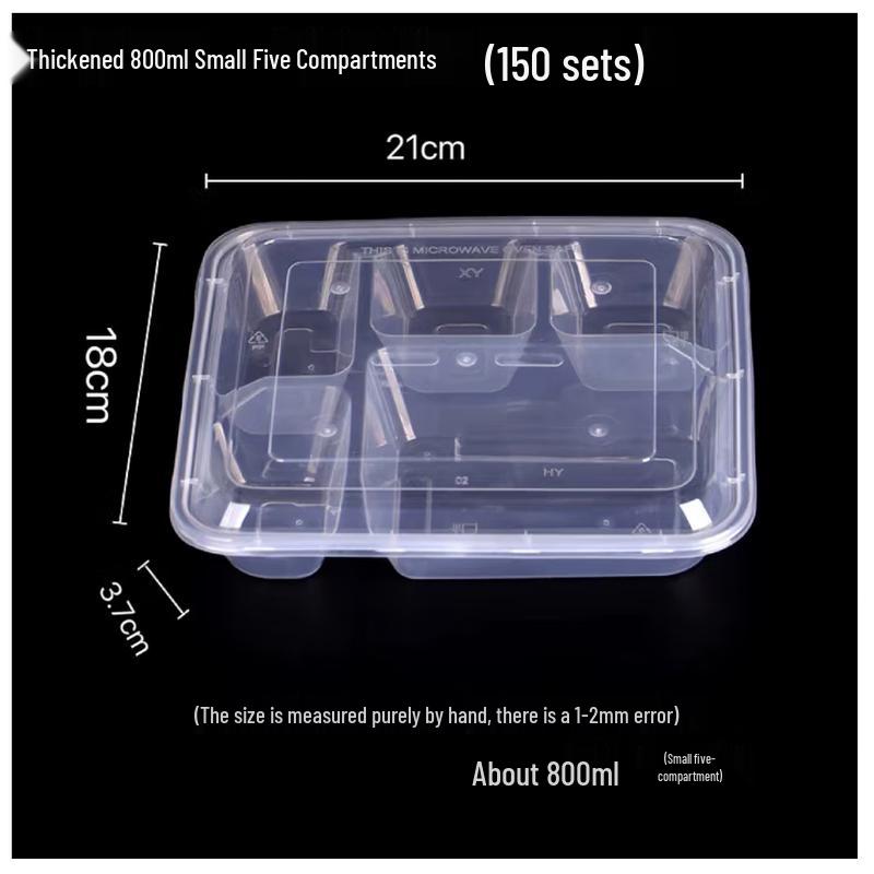 BOUSSAC Disposable PP Plastic Meal Prep & Takeout Containers
