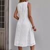 Sleeveless Crew Neck Lace Casual Dress European and American Autumn Women's Clothing Independent Station New