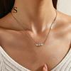 Trendy Aesthetic Jewelry 5 Petal Flower Zirconia Necklace, Minimalist Light Luxury Dainty Necklace Choker for Women, Chain Layering Gift Sophisticated
