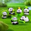 Quirkys Panda Sculptures Compactly Vehicle Dashboards Decorations Desktop Miniature Garden Design Animal Figures Display