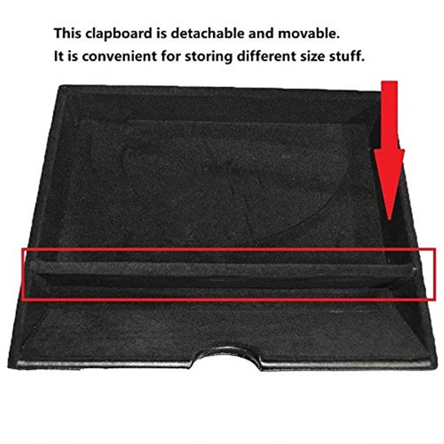 Carbon Fiber Look Center Console Storage Box Organizer Drawer Tray Fit For Tesla Model X/S