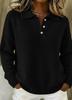 European & American Women's Loose Lapel Long Sleeve Sweater - Autumn/Winter 2025 Collection