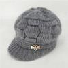 Duck Tongue Hat, Winter Women's Hat with Plush and Thick Yarn Hat Fashionable