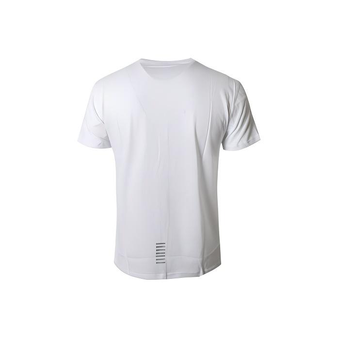 Emporio Armani Round Neck Small EA7 Short Sleeve T-Shirt Men Tops White 3GPT51-PJM9Z-0100