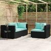 Day and Night - Day and Night 3-piece Garden Furniture Set and Black Synthetic Rattan Cushions