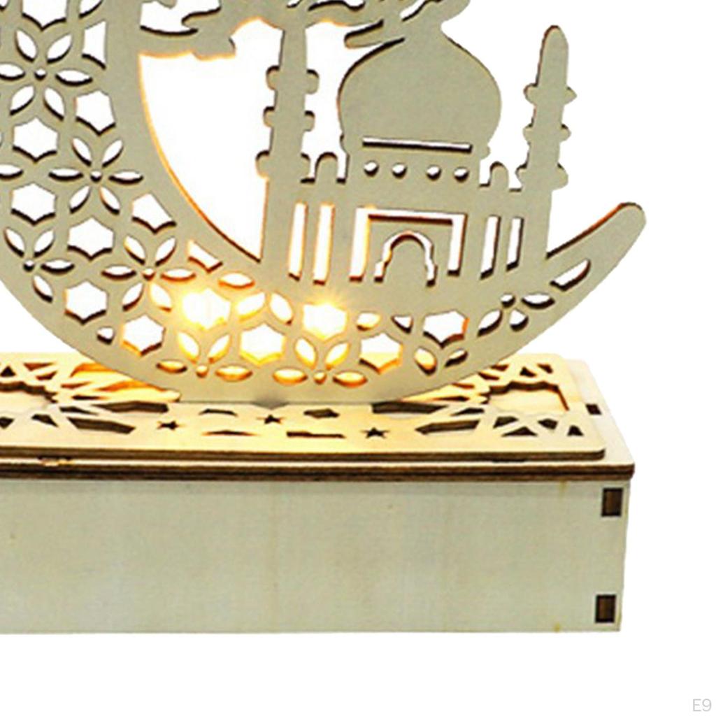 Eid Crafts Night Light, , Ramadan Mubarak Lamp Decorations, Home Party Bedroom Ornaments for