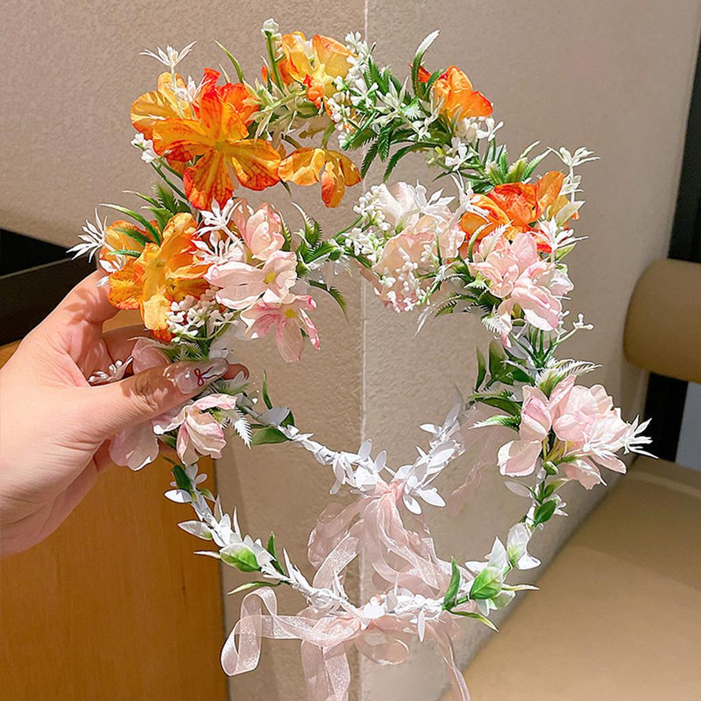 Women's Garland Flower Hairband Durable Photography Flower Design Hairband for Women Party Hairstyle Making