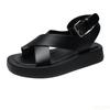 HEIßE Damensandalen Sommer Einfarbig Bequeme Damenstrandschuhe Klobige Sandalen Für Damen Rutschfeste Schuhe