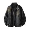 Leather jacket men's and women's spring and autumn new lapel leather jacket men's loose trendy brand Hong Kong style versatile PU leather jacket