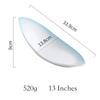 Leaf Shaped Ceramic Plate Simple Underglaze Color Strip Special Plate Hotel Home Snack Plate Gourmet Creative Dish Tableware