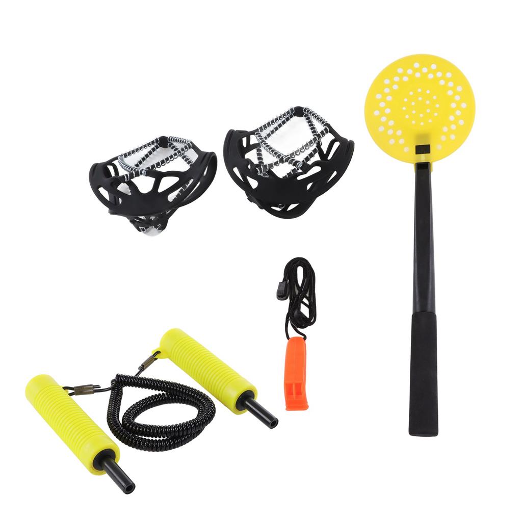 Retractable Ice Safety Picks Non Grip Crampons Spikes Shoe Grip with Whistle Stainless Steel Ice Picks Set for Ice