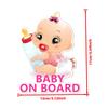 Baby On Board Car Warning Sticker Cartoon Girl Baby Graphics Decal Waterproof PVC for Car Window Safety Reminder
