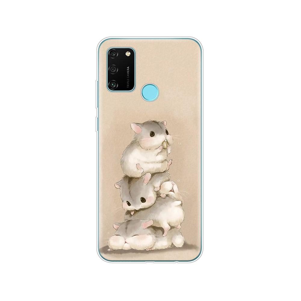 Hülle für HONOR 9A Hülle 6,3 Zoll; Weiche TPU-Silikon-Handyhülle für Huawei Honor 9A 9 A MOA-LX9N Rückseitenschutz Coque Funda Hülle