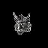 Adjustable Sterling Goat Head Pentagram Ring Men Women Vintage Punk Statement Jewelry
