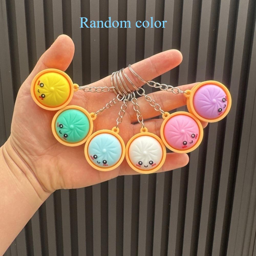 6/12/18/24 Pezzi Portachiavi Ravioli Carini Baozi con Vaporiera Colori Carini per Sacchetti Regalo Bomboniere Festa Bomboniere Matrimonio per Ospiti