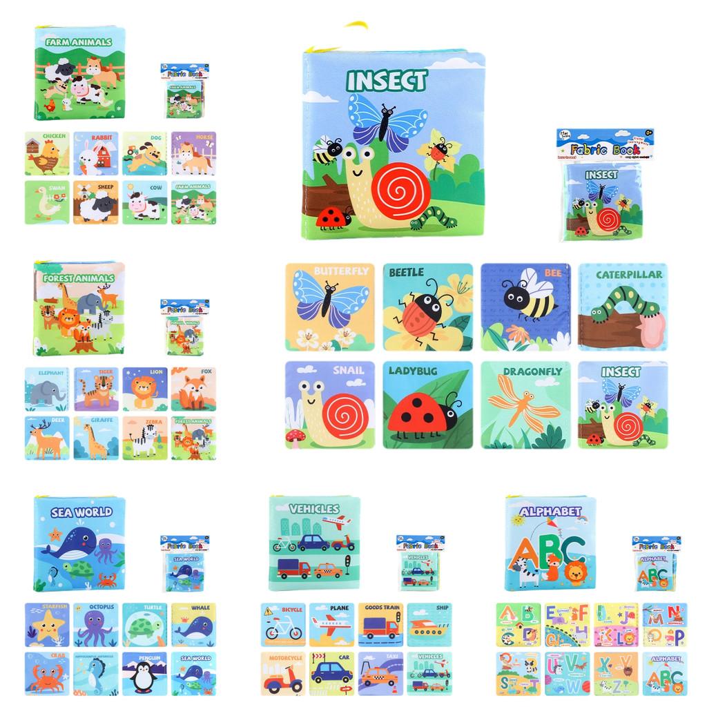 Baby Early Education Farm Animal Hand Book Tear-resistant Cognitive Baby Cloth Book