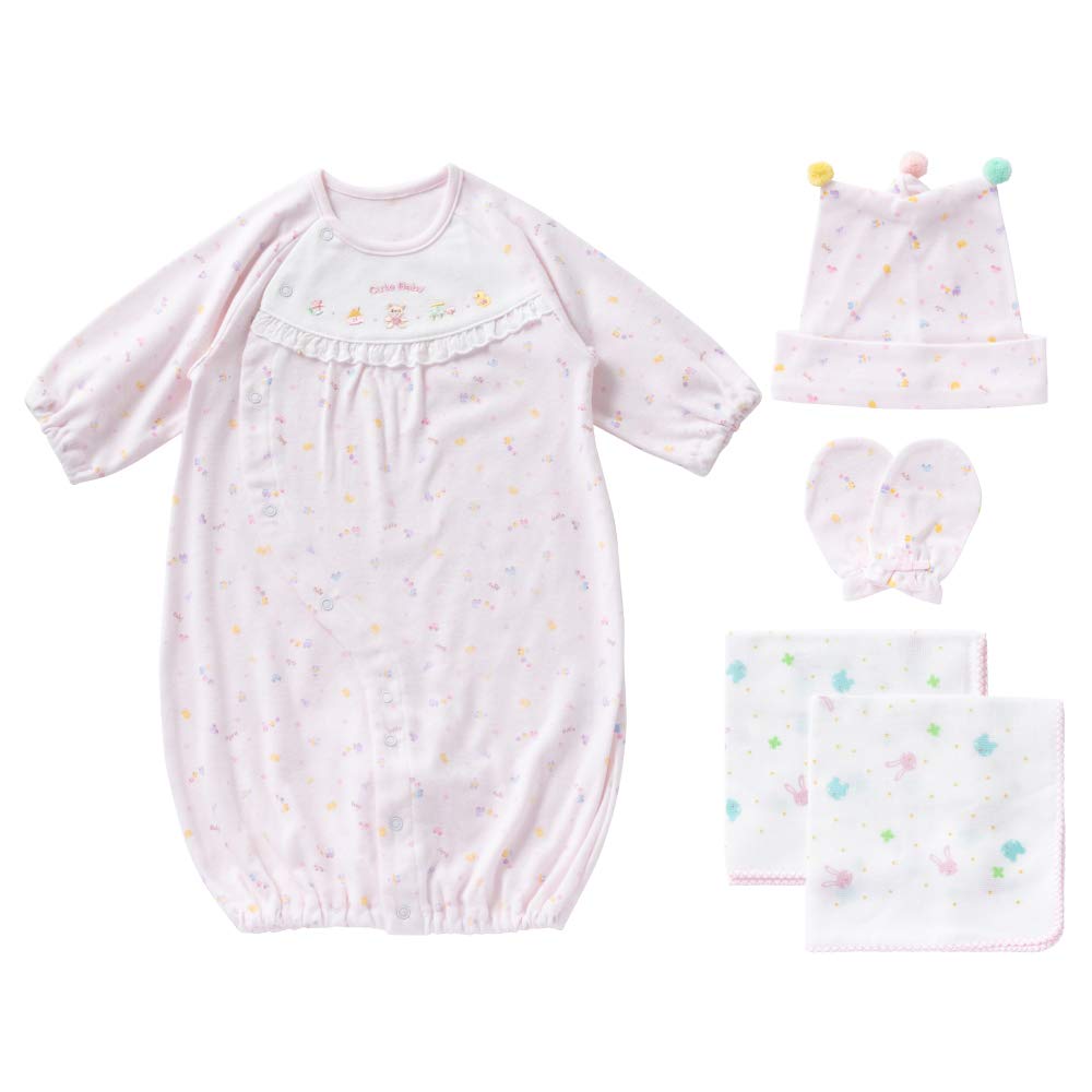 Cream de Coco Gift Set for and Includes a and Gauze Cute Pastel Design for Boys and Ready to Wear Right After Made in Sizes Toy-Patterned Newborns,