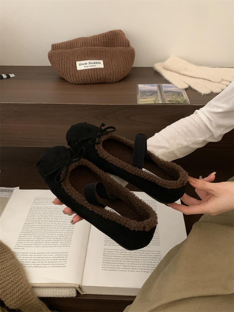 Flat Bottom Retro Round Head Mary Jane Single Shoes Women's Shoes 2025 Spring and Autumn Bow French Ballet Evening Shoes