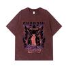 275 GSM Washed T-shirts 100% Cotton Solo Leveling V3 Shadow Monarch Print Unisex Heavy Cotton T Shirt