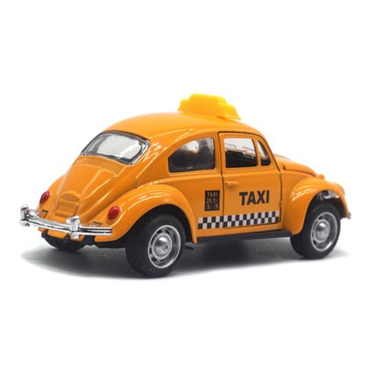 Miniatyr Simulering Bak Bilmodell Diecast Legering Trekk Taxi Leke med Åpningsdør 0,06388888888888889 Skala Retro Bil