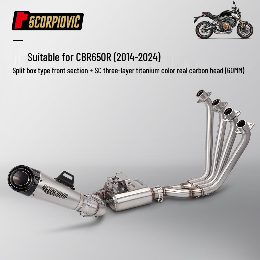 CBR650R Full System Exhaust Modification: Front Section & Muffler.